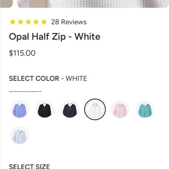 Straight Down Opal Half Zip - Picture 12 of 15